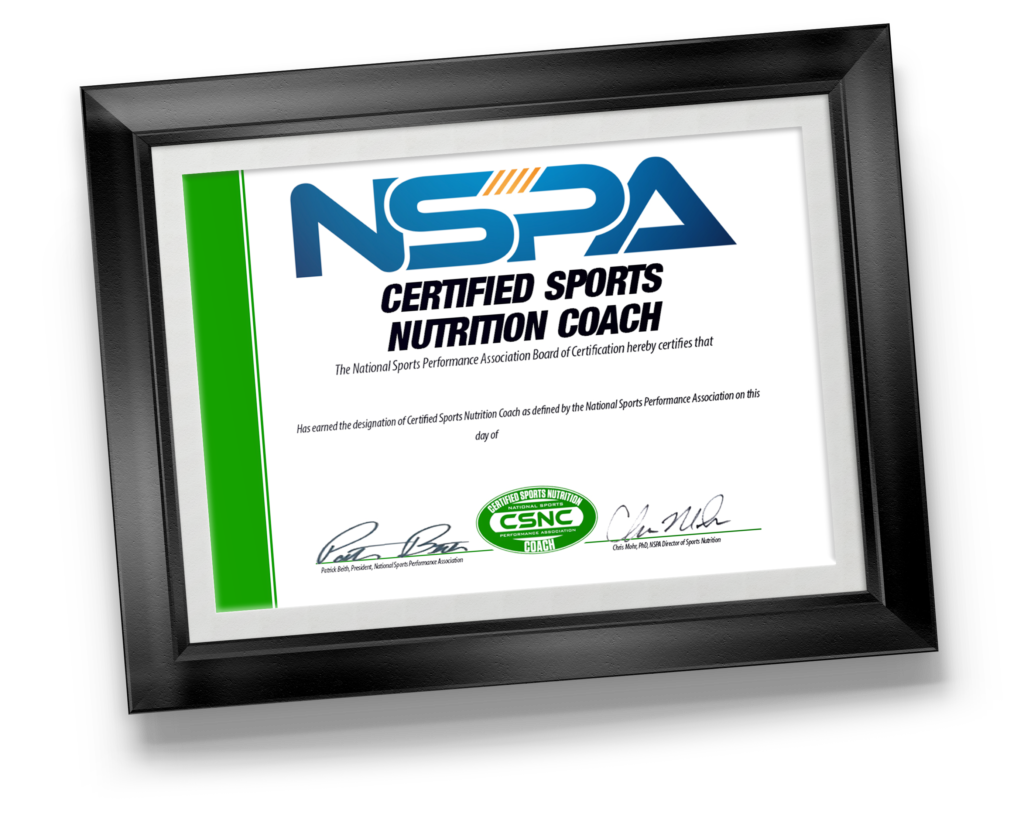 Sports nutrition certification